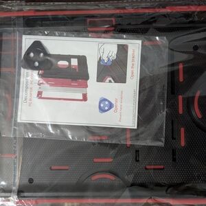 Black and Red Phone Case with Kickstand